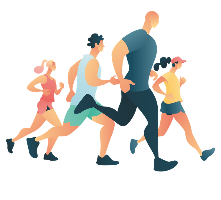 people running